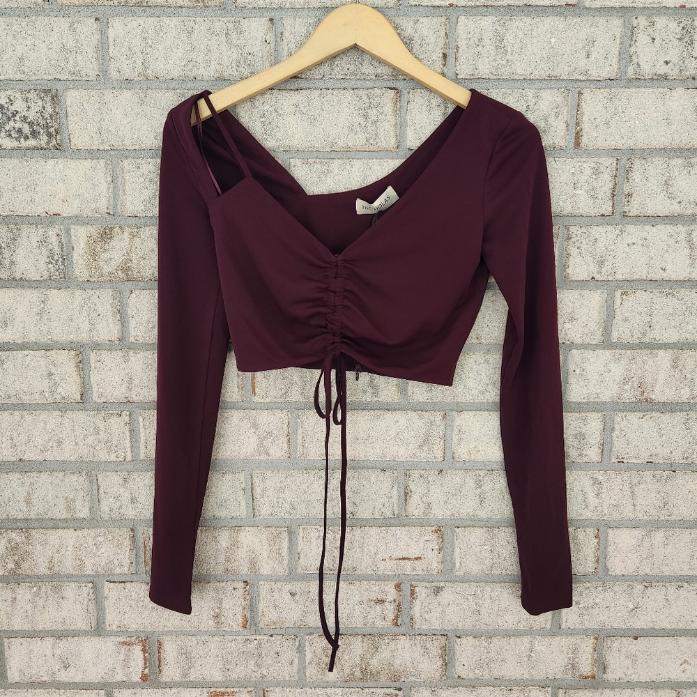 NWT Nicholas Rana Ruched Crop Top